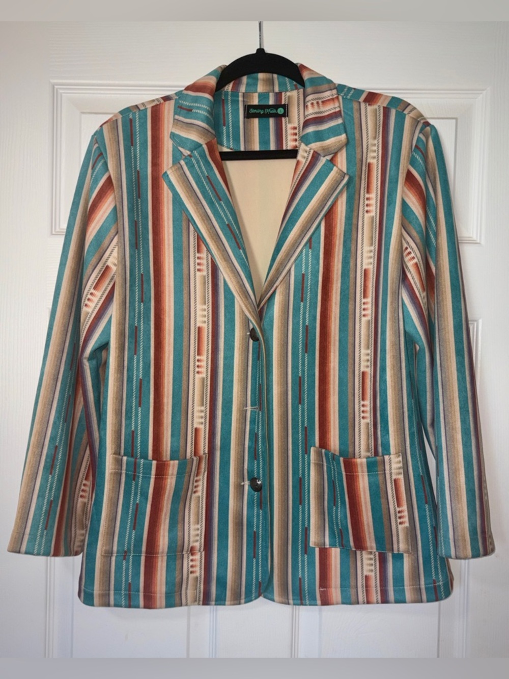 Sterling Kreek Serape Women's Blazer with Buffalo Coin Buttons